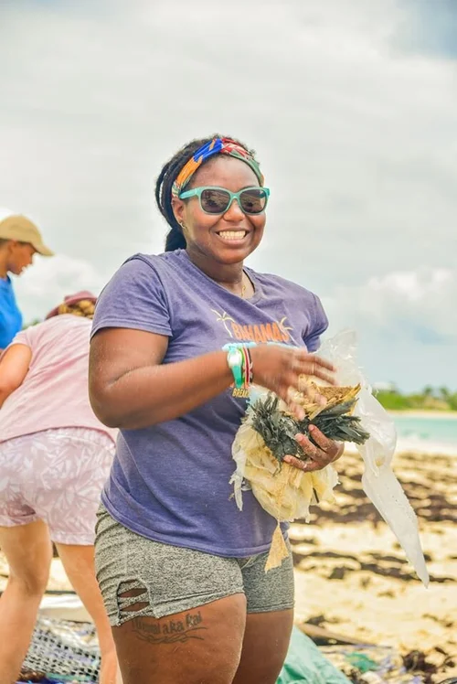 2020 Goldman Prize Winner Kristal Ambrose at Beach Clean up 6 Credit Dorlan Curtis Jr. and Jawanza Small